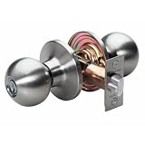 Master Lock BAO0115 Ball Keyed Entry Door Knob, Satin Nickel