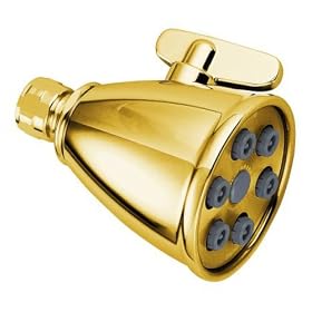 Kingston Brass 6-Jet Adjustable-Spray 2-3/4" Showerhead - Brass