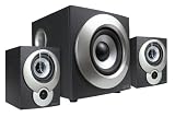 Produkt-Bild: Vivanco Thor Pro 2.1-Lautsprecherset aus MDF mit 25W RMS Gesamtausgangsleistung und Kabelfernbedienung in schwarz