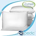 BioPEDIC UltraFresh Anti-bacterial 4-Pack Bed Pillows, Standard Size, White