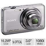 Sony Cyber-Shot DSC-WX9 16.2 MP Exmor R CMOS Digital Still Camera with Carl Zeiss Vario-Tessar 5x Wide-Angle Optical Zoom Lens and Full HD 1080/60i Video (Silver)