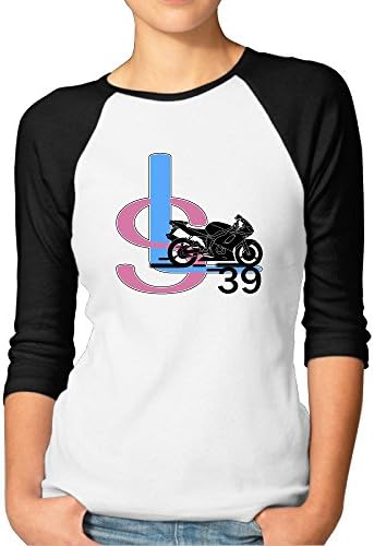 JUN Women's 3/4 Sleeve Football LS Moto Short Shirts Black XXL