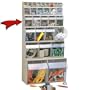 Quantum Storage Tip Out Storage Bin - 5 1/4in. x 23 5/8in. x 6 1/2in. Size, White, 5-Bin System
