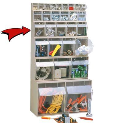Quantum Storage Tip Out Storage Bin - 5 1/4in. x 23 5/8in. x 6 1/2in. Size, White