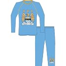 Childrens/Kids Manchester City Football Club Long Sleeve Top & Bottoms/Trouser Pyjamas Set