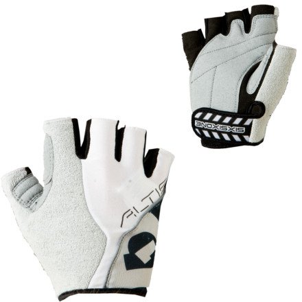 Sixsixone Altis Half Finger Bike Glove, White/Silver, X-Small