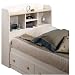 White and Natural Maple Bookcase Headboard 39"