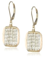 Dana Kellin Petite Square Frames Filled with Handmade Sterling Silver Beads Earrings
