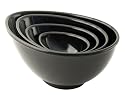 Nigella Lawson's Living Kitchen Mixing Bowls, Melamine, Black, Set of Four