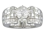 EGL Certified 2.01 cts Diamond Engagement Ring 14Kt White Gold