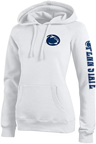 Penn State Womens Hooded Sweatshirt White Down Arm - S - white