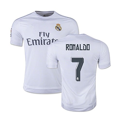 #7 Ronaldo Real Madrid Home Kid Soccer Jersey & Matching Shorts Set (Youth M (8 to 10 Years Old))
