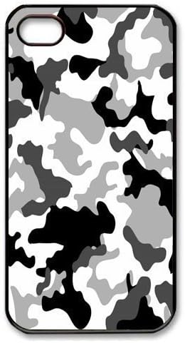 Art Fashion Black PC DIY Case for iPhone 4 Generation Back Cover Case for iPhone 4S with Black and White Lump