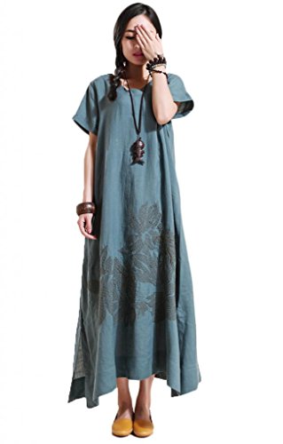 Mordenmiss Women's Summer Daily Dress Embroidery Maxi Dress