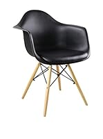 LO+DEMODA Set Silla 2 Uds. Dimero (Negro)