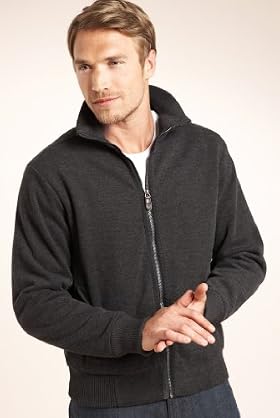 Funnel Neck Lined Zip Through Top