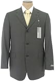 Kenneth Cole - Kenneth Cole Mens Single Breasted 3 Button Solid Gray Wool Suit - Size 46L