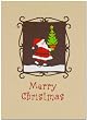 Santa With Tree - Recycled Content - Christmas Cards
