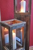 Windlichtset, Holzlaterne, braun, Laterne 3-er Set - 4