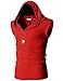 H2H Mens Casual Active Slim Fit Hoodie Sleeveless Tank Top Of Various Colors
