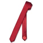 SAVE $3 - BIAGIO SILK Narrow NeckTie EXTRA Skinny DARK RED Thin Men's 1.5" Neck Tie $9.95
