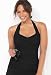 Avenue Plus Size Glam Halter Swim Top with Control, Black 18