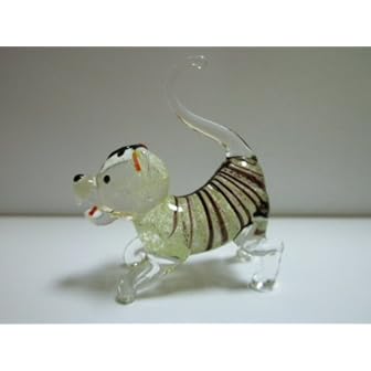 虎　蓄光台湾ガラス置物