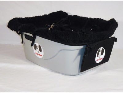 2 Seater Dog Car Seat Finish: Gray, Harness Sizes: Large and Large, Lining Color: Sherpa White