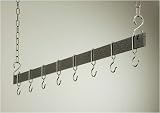 Rogar Hammered Steel Hanging Bar Rack 48-in.