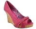 Crinkle Twist Front Peep Toe Wedge 8.5 FUCH