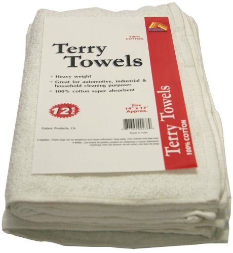 Tools: Paint Essentials 14 by 17 Inch Terry Towels, White 12 Pack #WT12