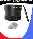 Canon Powershot G11 0.21x-0.22x High Definition Top Grade Fish-Eye Lens (Includes Necessary Lens Adapter & Ring) + DIGI Micro Fiber Cleaning Cloth + Pro Lens Cleaning Pen