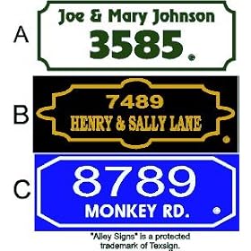 ALLEY SIGN custom fence home locate NEW ITEM