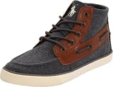 Polo by Ralph Lauren Coast Mid Sneaker (Infant/Toddler Kid/Little Kid),Grey Wool/Tan Leather,4 M US Toddler