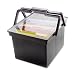 Advantus Companion Letter/Legal Portable Plastic File Box, Includes Lid and Handles, 17 x 14 x 11 Inches, Black (AVTTLF-2B)