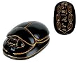 Black Scarab - Cold Cast Resin - 3" Length