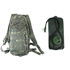 Click here to buy Military Camo ACU Hydration Pack Backpack 2.5 Liter (84oz) Bladder.