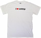 I Heart (Love) 1080p Men's Tee Shirt 2XL-White