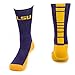 College Edition Men's Champ preformance Crew Sock, Purple/Gold, Large 10-13
