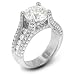 4.09 Carat Ideal Cut Round J-I1 EGL Certified Diamond 18k Gold Engagement Ring with Milgrains 9.55gr