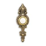 Image of Heath Zenith 888-B Wired Push Button, Antique Brass with Lighted Center Button