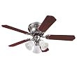 Westinghouse 7861500 Contempra Trio Three-Light 42-Inch Five-Blade Ceiling Fan, Brushed Nickel with