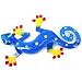 Painted Recycled Metal Hanging Gecko