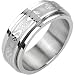 Spikes 316L Stainless Steel Double Dragon Center Spinner Ring