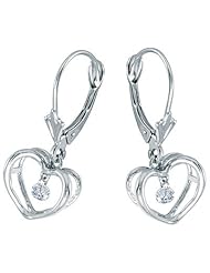 14K White Gold Diamond Dashing Diamonds Earrings