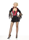 Sexy Gothic Velvet Vampire Lord Lace Up Mini Dress Costume