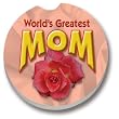 Worlds Greatest Mom Car Coasters - 2 Pack