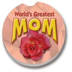 Worlds Greatest Mom Car Coasters - 2 Pack