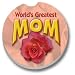 Worlds Greatest Mom Car Coasters - 2 Pack