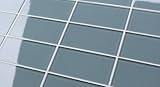 SAMPLE of Arctic Blue Grey 3" x 6" Glass Subway Tile for Kitchen Backsplash or Bathroom - Free Shipping!